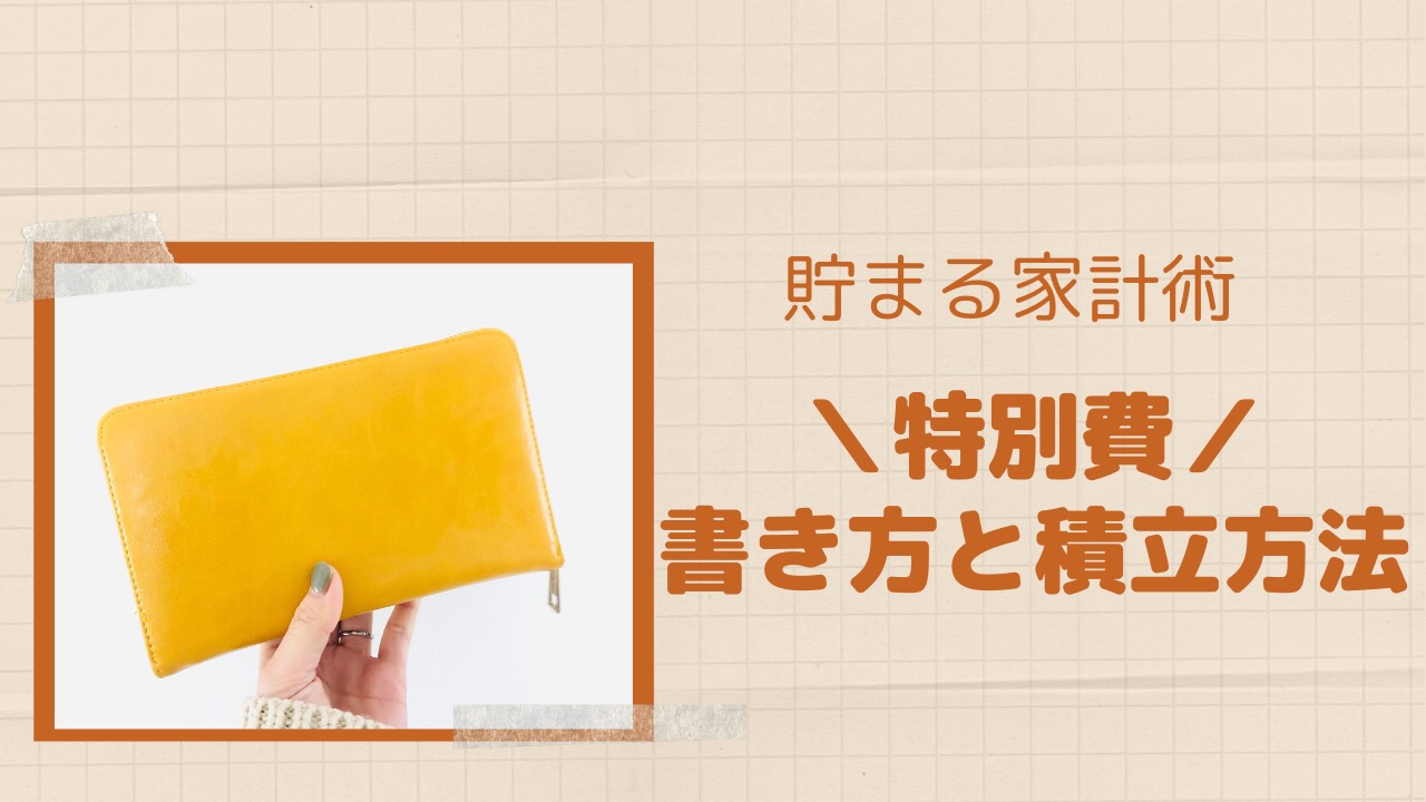 特別費についてわかりやすく解説！書き方と積立法も一気にわかる。｜家計管理と節約術！４人家族の暮らし